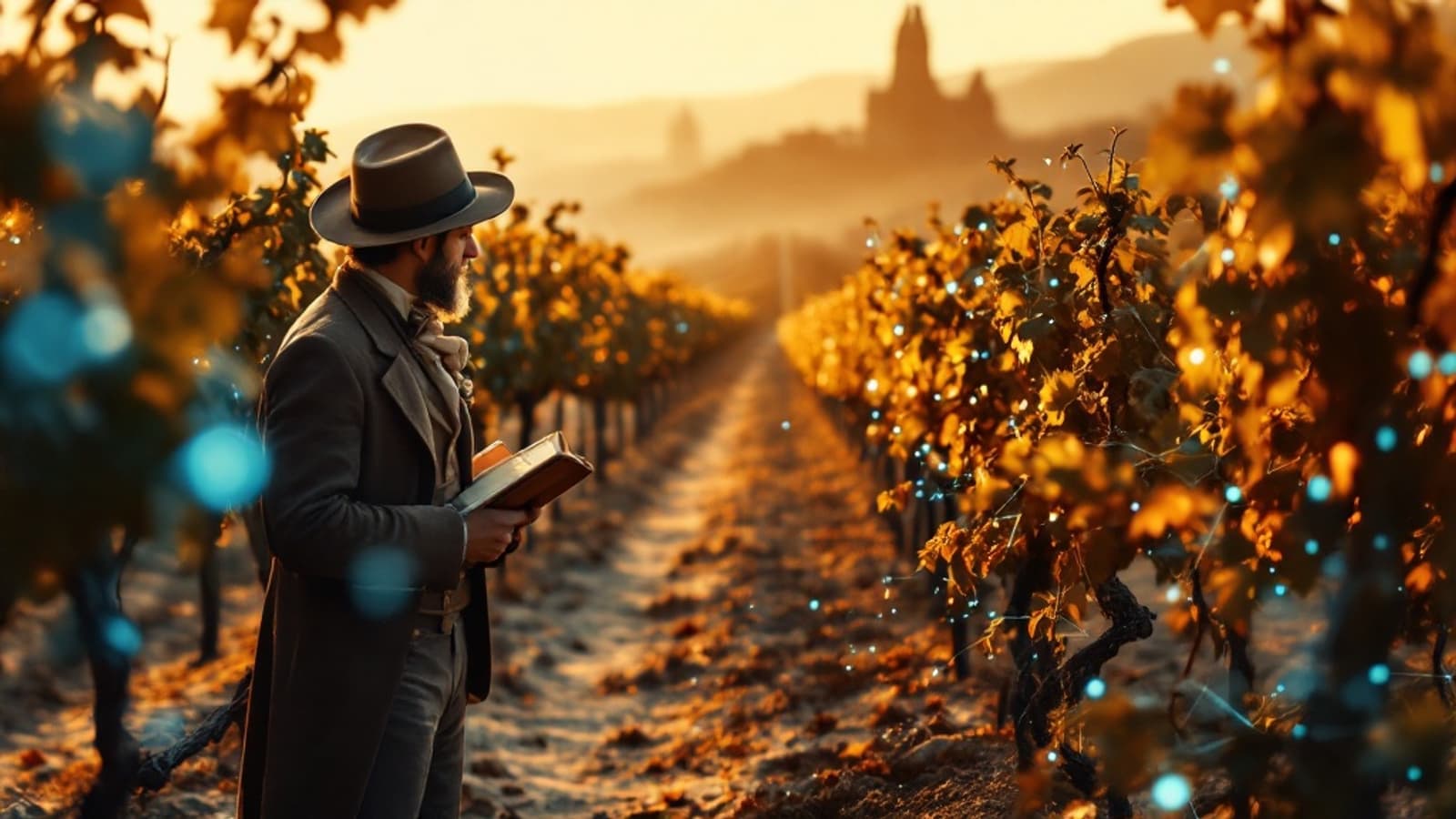 El Marco de Jerez de hace dos siglos y la inteligencia artificial frente a frente sobre una viña de albariza